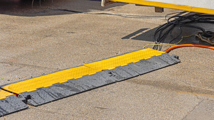 Plastic Ramp Cable Protector Temporary Road Crossing