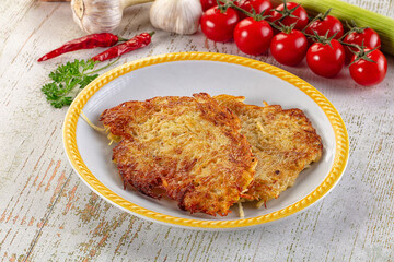 Golden fried potato pancake - Draniki