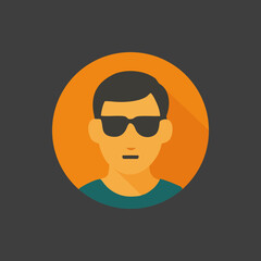 Man Wearing Sunglasses, Disability Visual Impairment Icon