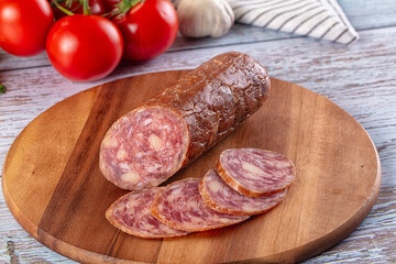 Salchichon pork cured sausages with parmesan