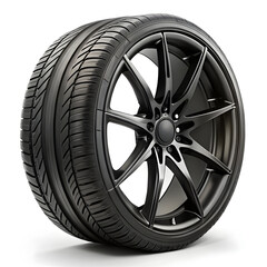 Obraz premium high performance black alloy wheels with performance