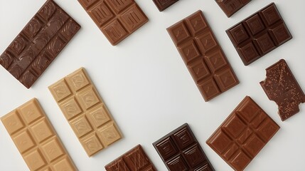 chocolate pieces on a wooden table