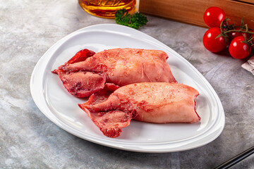 Delicous roasted calamari with protein