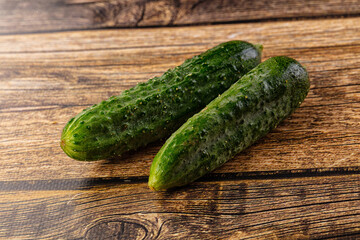 Raw fresh ripe green cucucmbers