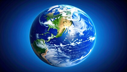 Earth globe, detailed view