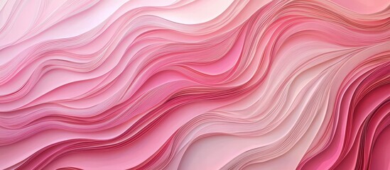 Obraz premium Abstract pink background featuring smooth, wavy lines. 