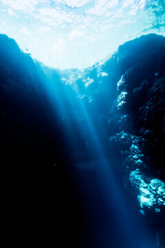 Underwater cave in Miyakojima