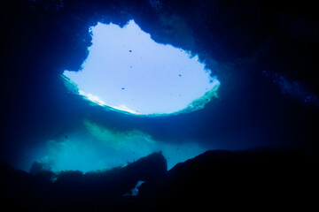 Underwater cave in Miyakojima