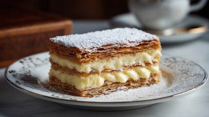 Elegant Mille-feuille with Vanilla Layers