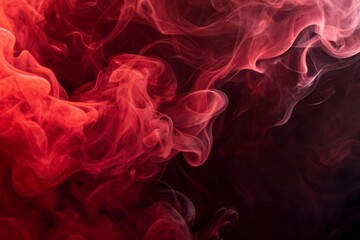 Obraz premium Red and black grunge horror background with swirling red mist, perfect for dark fantasy poster designs, gothic Halloween graphics, and eerie horror-inspired digital artwork presentations.