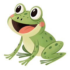Naklejka premium happy frog with white background