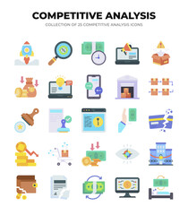 Competitive Analysis. 25 Essential Icons for Business Strategy