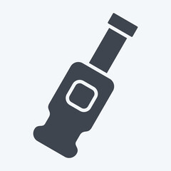 Icon Beer. related to BBQ symbol. glyph style. design editable