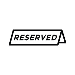 reserved sign icon vector design template simple and clean