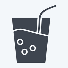 Icon Soft Drink. related to BBQ symbol. glyph style. design editable