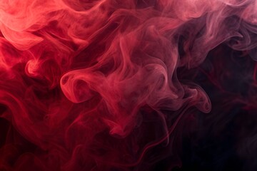 Dramatic red and black grunge horror background with swirling red smoke and mist, perfect for Halloween designs, gothic artwork, dark fantasy posters, and eerie abstract digital art presentations.

