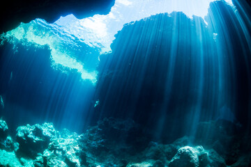 Underwater cave in Miyakojima