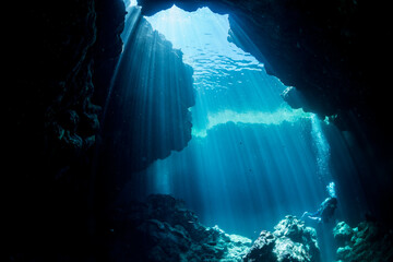 Underwater cave in Miyakojima