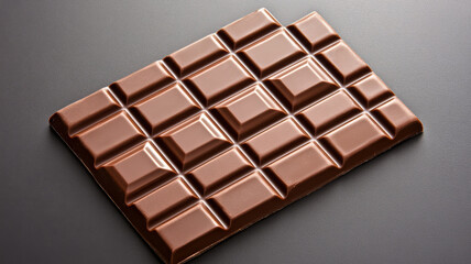 Close up shot of gourmet chocolate bar showcasing its rich texture and design