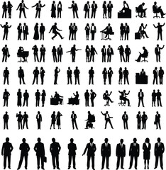 PrintBusiness professionals silhouette, office workers, corporate team, business attire, teamwork, collaboration, leadership, productivity, workplace diversit