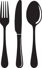 Cutlery Silhouette Icon Vector