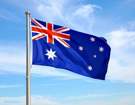 Flag of astralia on isloated background