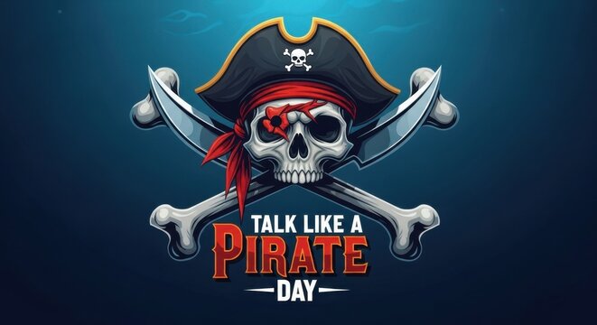 International Talk Like A Pirate Day Skull and Crossbones