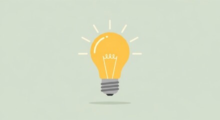 Flat design lightbulb illustration