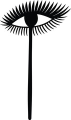eyelash brush on the white background.eps