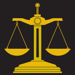 Balance Scale Colorful Vector Illustration Design (Version: 04)