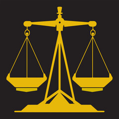 Balance Scale Colorful Vector Illustration Design (Version: 03)