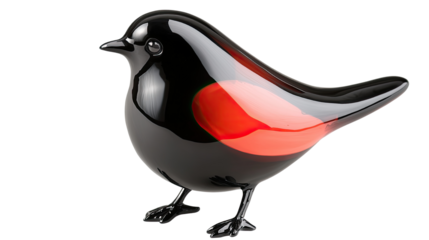 Stylized bird figure with minimalistic design and smooth silhouette isolated on white background