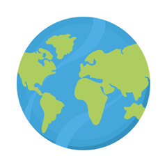 Naklejka premium Vibrant digital illustration of our beautiful planet Earth, showcasing its diverse continents and expansive oceans, symbolizing global connection and environmental awareness and sustainability.