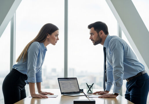 Business Conflict Between Colleagues - Powered by Adobe