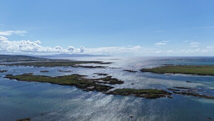 survol de Burtonport en Irlande dans le Donegal