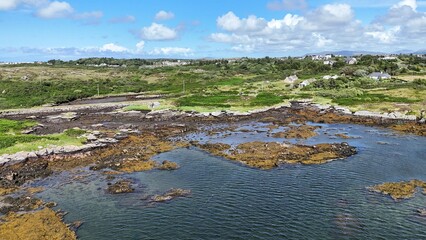 survol de Burtonport en Irlande dans le Donegal
