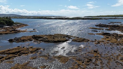 survol de Burtonport en Irlande dans le Donegal