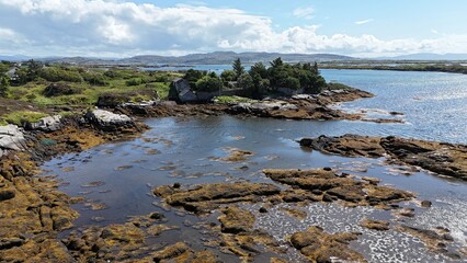 survol de Burtonport en Irlande dans le Donegal