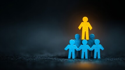 Business leadership and teamwork concept. Group or business company.  Global social network. Human resource. Networking and leadership. Copy space area