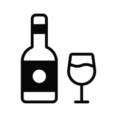 Get this solid icon of wine glass party