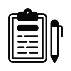 A solid icon showing event planning to do list