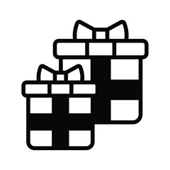A glyph icon showing gift boxes at event
