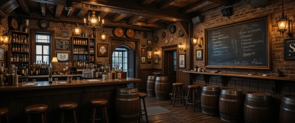 Traditional Irish Pub Interior with a Rustic Feel