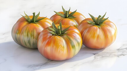 Obraz premium Fresh tomatoes on a white background