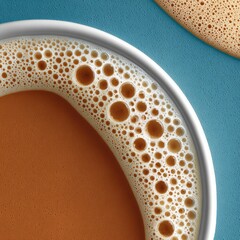 Fototapeta premium Close-up of coffee foam