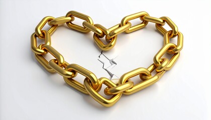 Obraz premium heart shaped chain