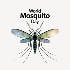World Mosquito Day Awareness Mosquito Illustration Prevention Campaign