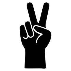 Obraz premium feeedom sign victory sign hand