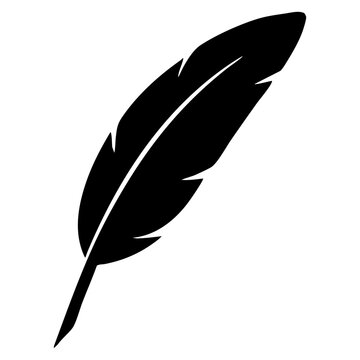 feather pen icon vector