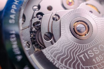 Luxury Watch Mechanical Movement Close-Up